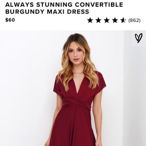 LULUS always stunning convertible maxi dress, NWT